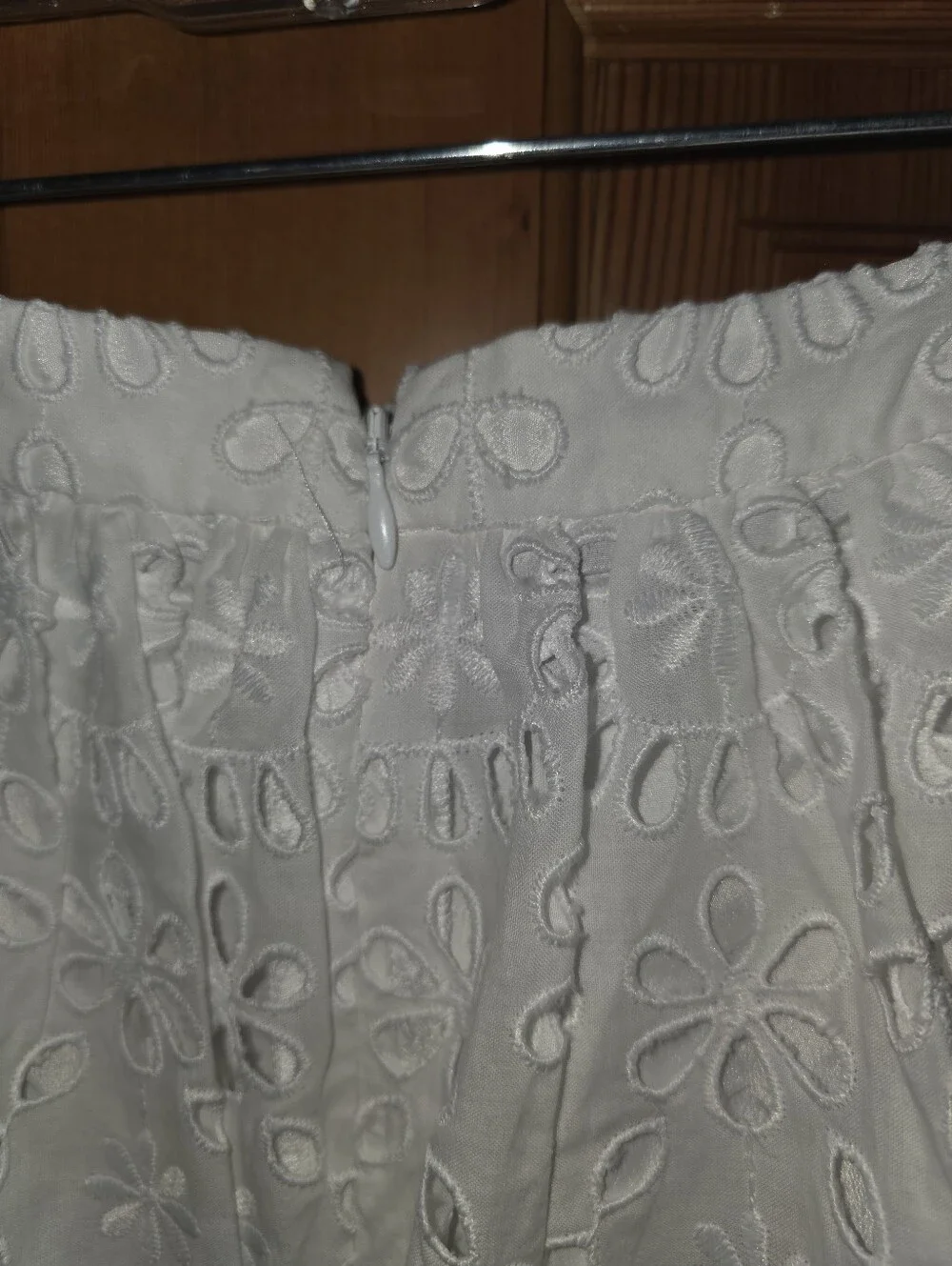 J Crew Eylet Full Lined White Lace Midi Skirt Size 14 - Picture 6 of 14